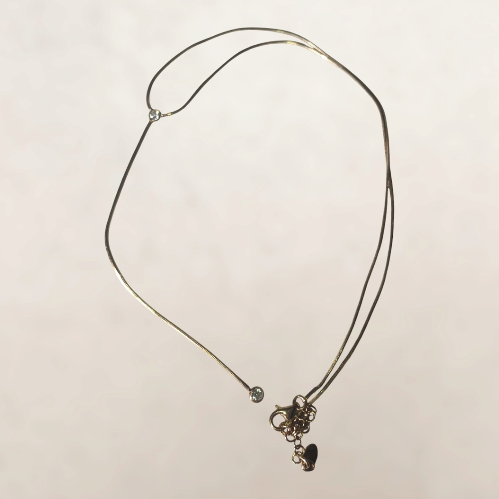 Vintage Necklace MARKED DYADEMA ITALY 925 STERLING SILVER Chain Gold Wash